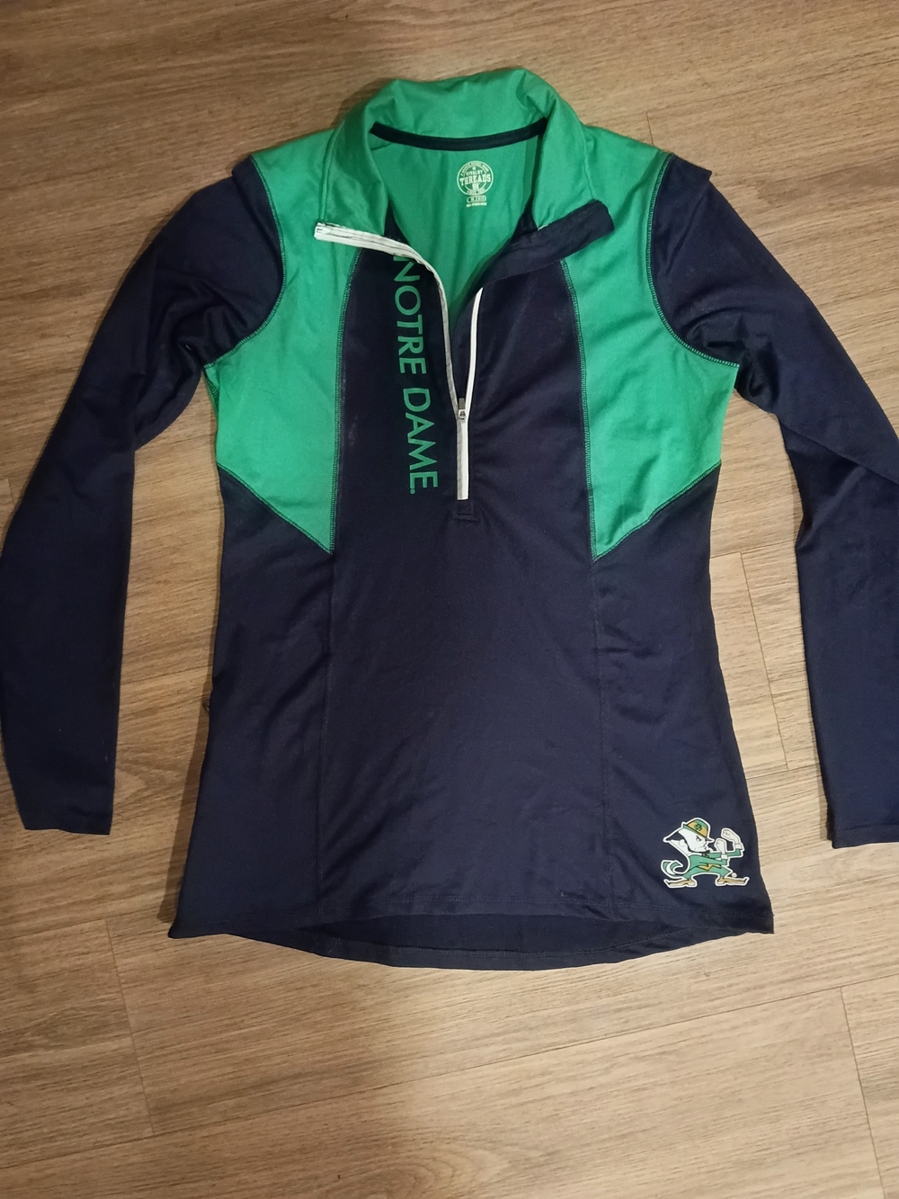 Rivalry Threads Navy & Green Zip Pullover